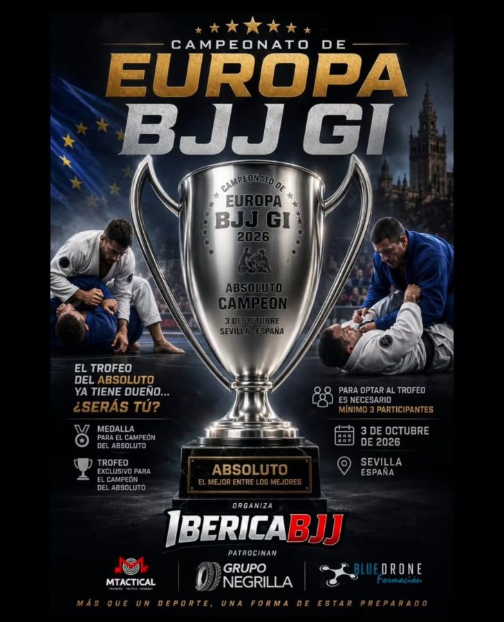 IbéricaBJJ - Campeonato de Europa de BJJ Gi en Sevilla el 3 de octubre